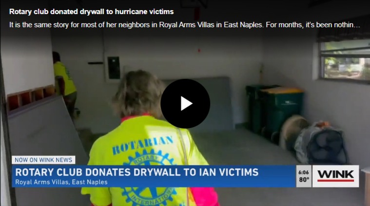 Rotary clubs help Royal Arms Villas community in Naples recover from Ian